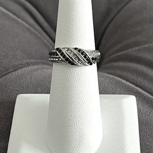 I Love You” stainless steel and cubic zirconia ring